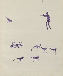 Kwatkwat pessoas - (Homem tiro pássaro; grupos de aves) Sketchbook principalmente de atividades de aborígenes e brancos